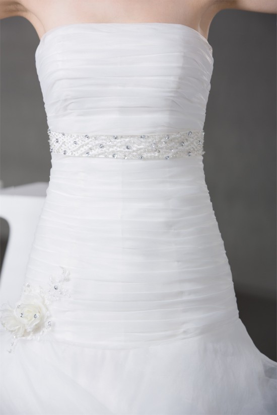 Beautiful Strapless A-Line Beaded Sleeveless Wedding Dresses 2030080 Beautiful Strapless A-Line Beaded Sleeveless Wedding Dresses 2030080