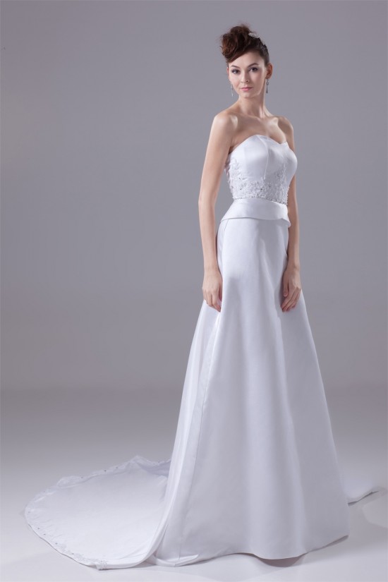 A-Line Sleeveless Sweetheart Beaded Wedding Dresses 2030084 A-Line Sleeveless Sweetheart Beaded Wedding Dresses 2030084
