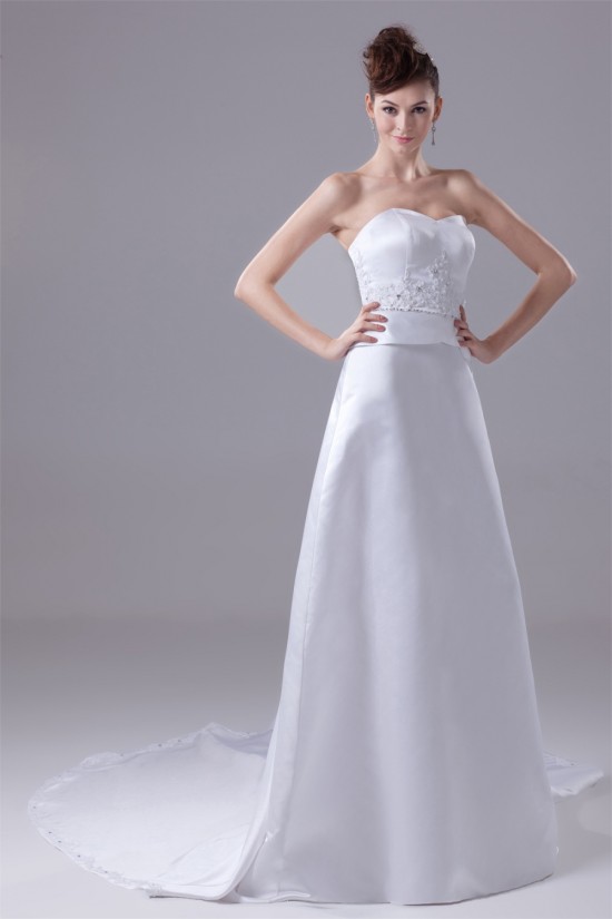 A-Line Sleeveless Sweetheart Beaded Wedding Dresses 2030084 A-Line Sleeveless Sweetheart Beaded Wedding Dresses 2030084
