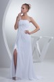 Brush Sweep Train Beading Chiffon Silk like Satin One-Shoulder Wedding Dresses 2030087 Brush Sweep Train Beading Chiffon Silk like Satin One-Shoulder Wedding Dresses 2030087