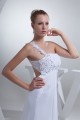 Brush Sweep Train Beading Chiffon Silk like Satin One-Shoulder Wedding Dresses 2030087 Brush Sweep Train Beading Chiffon Silk like Satin One-Shoulder Wedding Dresses 2030087
