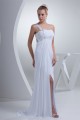 Brush Sweep Train Beading Chiffon Silk like Satin One-Shoulder Wedding Dresses 2030087 Brush Sweep Train Beading Chiffon Silk like Satin One-Shoulder Wedding Dresses 2030087