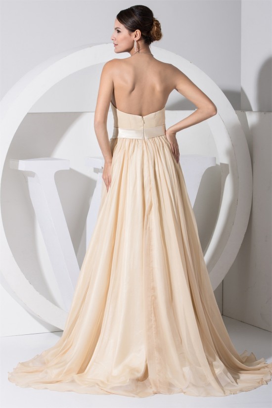 A-Line Brush Sweep Train Sweetheart Satin Organza Wedding Dresses 2030089 A-Line Brush Sweep Train Sweetheart Satin Organza Wedding Dresses 2030089