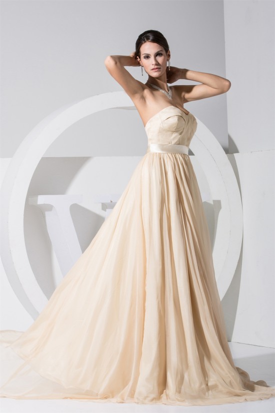 A-Line Brush Sweep Train Sweetheart Satin Organza Wedding Dresses 2030089 A-Line Brush Sweep Train Sweetheart Satin Organza Wedding Dresses 2030089