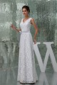 Sheath/Column V-Neck Lace Sleeveless Wedding Dresses 2030091