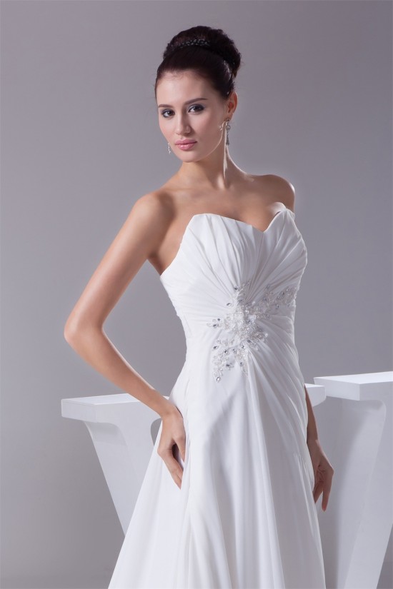 A-Line Sweetheart Beaded Applique Sweet Wedding Dresses 2030092