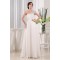 A-Line One-Shoulder Beaded Chiffon Lace Wedding Dresses 2030093