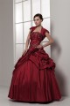 Strapless Satin Taffeta Floor-Length Beading Wedding Dresses with A Jacket 2031000