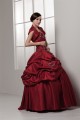 Strapless Satin Taffeta Floor-Length Beading Wedding Dresses with A Jacket 2031000