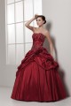 Strapless Satin Taffeta Floor-Length Beading Wedding Dresses with A Jacket 2031000