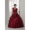 Strapless Satin Taffeta Floor-Length Beading Wedding Dresses with A Jacket 2031000