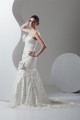 Strapless Sleeveless Mermaid/Trumpet Satin Lace Embellished Wedding Dresses 2031006 Strapless Sleeveless Mermaid/Trumpet Satin Lace Embellished Wedding Dresses 2031006