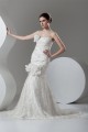 Strapless Sleeveless Mermaid/Trumpet Satin Lace Embellished Wedding Dresses 2031006 Strapless Sleeveless Mermaid/Trumpet Satin Lace Embellished Wedding Dresses 2031006