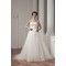 Strapless Sleeveless Satin Fine Netting Wedding Dresses 2031007