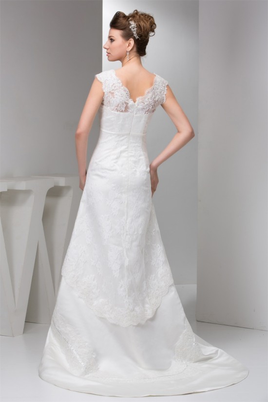 Straps Sleeveless A-Line V-Neck Lace Wedding Dresses 2031011 Straps Sleeveless A-Line V-Neck Lace Wedding Dresses 2031011