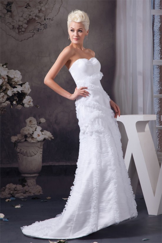 Sweetheart A-Line Satin Sleeveless Wedding Dresses 2031013 Sweetheart A-Line Satin Sleeveless Wedding Dresses 2031013