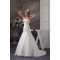 Sweetheart A-Line Sleeveless Satin Fine Netting Beaded Wedding Dresses 2031016