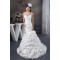 Sweetheart Mermaid/Trumpet Sleeveless Satin Taffeta Beaded Wedding Dresses 2031018