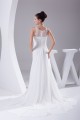 A-Line Chiffon Sweep Train Beaded Wedding Dresses 2030102