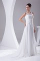 A-Line Chiffon Sweep Train Beaded Wedding Dresses 2030102
