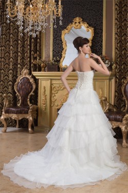 Sweetheart Satin A-Line Sleeveless Beaded Lace Wedding Dresses 2031020