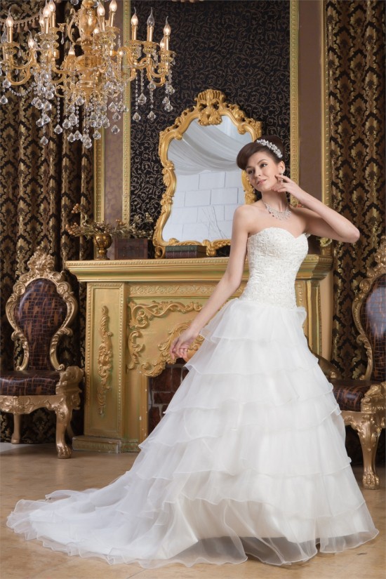 Sweetheart Satin A-Line Sleeveless Beaded Lace Wedding Dresses 2031020 Sweetheart Satin A-Line Sleeveless Beaded Lace Wedding Dresses 2031020