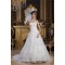 Sweetheart Satin A-Line Sleeveless Beaded Lace Wedding Dresses 2031020