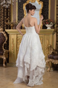 Sweetheart Sheath/Column Sleeveless Satin Fine Netting Lace Wedding Dresses 2031023