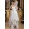Sweetheart Sheath/Column Sleeveless Satin Fine Netting Lace Wedding Dresses 2031023