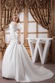 Sweetheart Short Sleeve Satin A-Line Beaded Beautiful Wedding Dresses 2031024 Sweetheart Short Sleeve Satin A-Line Beaded Beautiful Wedding Dresses 2031024