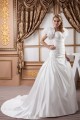Sweetheart Short Sleeve Satin A-Line Beaded Beautiful Wedding Dresses 2031024 Sweetheart Short Sleeve Satin A-Line Beaded Beautiful Wedding Dresses 2031024