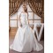 Sweetheart Short Sleeve Satin A-Line Beaded Beautiful Wedding Dresses 2031024