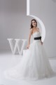 Ball Gown Strapless Court Train Lace Wedding Dresses 2031027