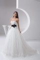 Ball Gown Strapless Court Train Lace Wedding Dresses 2031027