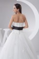 Ball Gown Strapless Court Train Lace Wedding Dresses 2031027