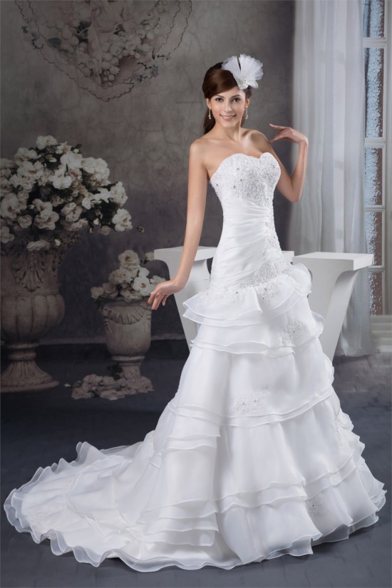 Sweetheart Sleeveless Satin A-Line Lace Wedding Dresses 2031029 Sweetheart Sleeveless Satin A-Line Lace Wedding Dresses 2031029