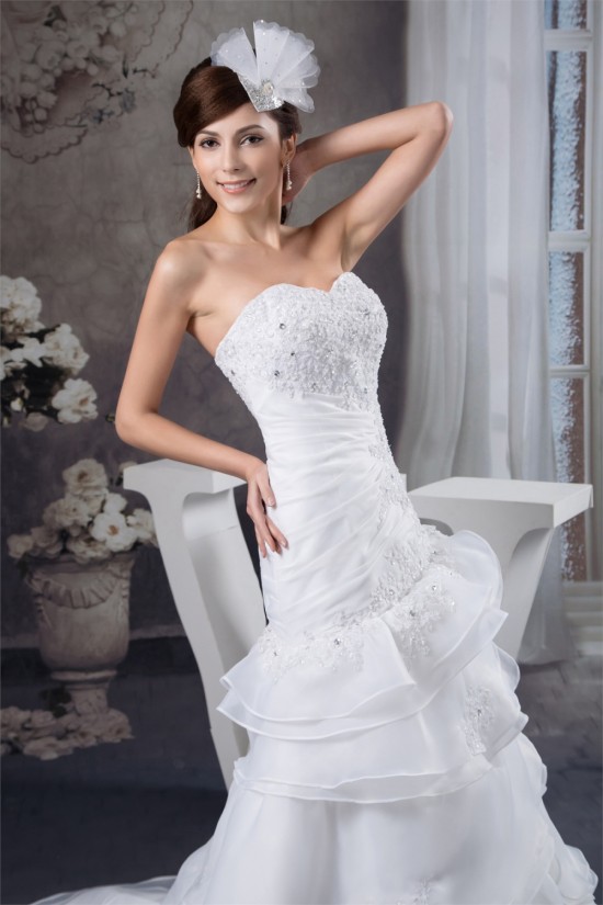 Sweetheart Sleeveless Satin A-Line Lace Wedding Dresses 2031029 Sweetheart Sleeveless Satin A-Line Lace Wedding Dresses 2031029
