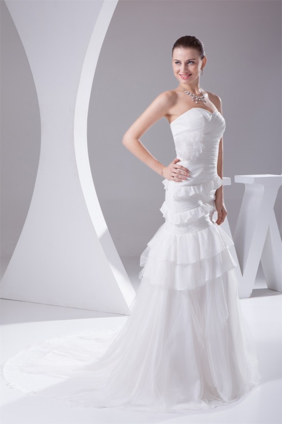 Trumpet/Mermaid Sweetheart Sweep Train Wedding Dresses 2030103 Trumpet/Mermaid Sweetheart Sweep Train Wedding Dresses 2030103