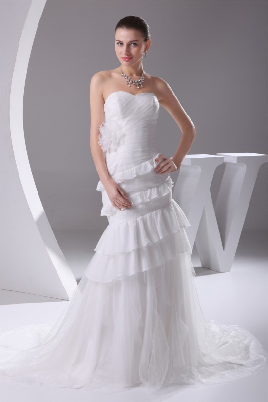 Trumpet/Mermaid Sweetheart Sweep Train Wedding Dresses 2030103 Trumpet/Mermaid Sweetheart Sweep Train Wedding Dresses 2030103