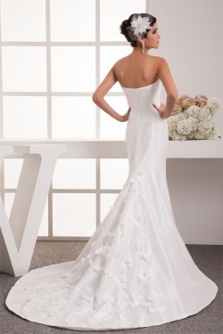 Mermaid/Trumpet Taffeta Fine Netting Strapless Wedding Dresses 2031031