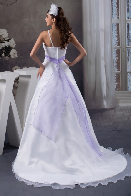 A-Line Satin Sleeveless V-Neck Beaded Wedding Dresses 2031032 A-Line Satin Sleeveless V-Neck Beaded Wedding Dresses 2031032
