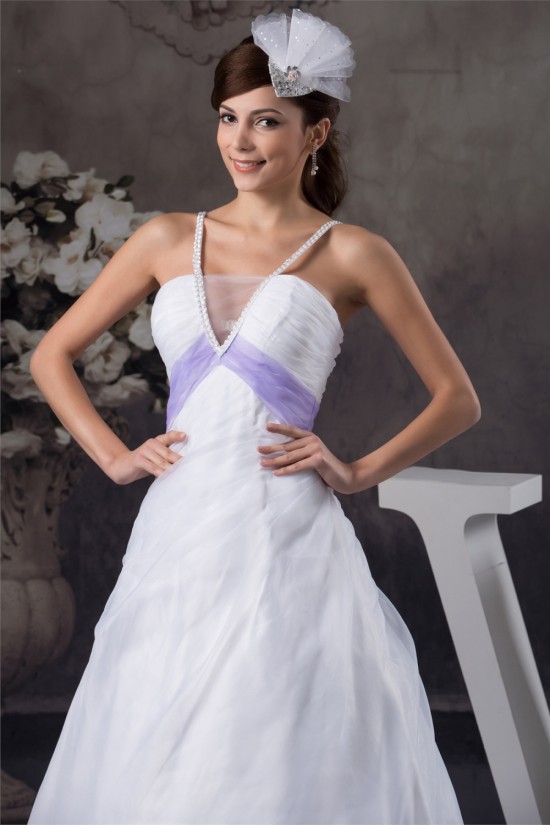 A-Line Satin Sleeveless V-Neck Beaded Wedding Dresses 2031032 A-Line Satin Sleeveless V-Neck Beaded Wedding Dresses 2031032