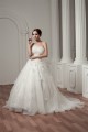 A-Line Sleeveless Strapless Court Train Wedding Dresses 2031035