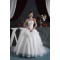 A-Line Strapless Sleeveless Beaded Applique Wedding Dresses 2031036
