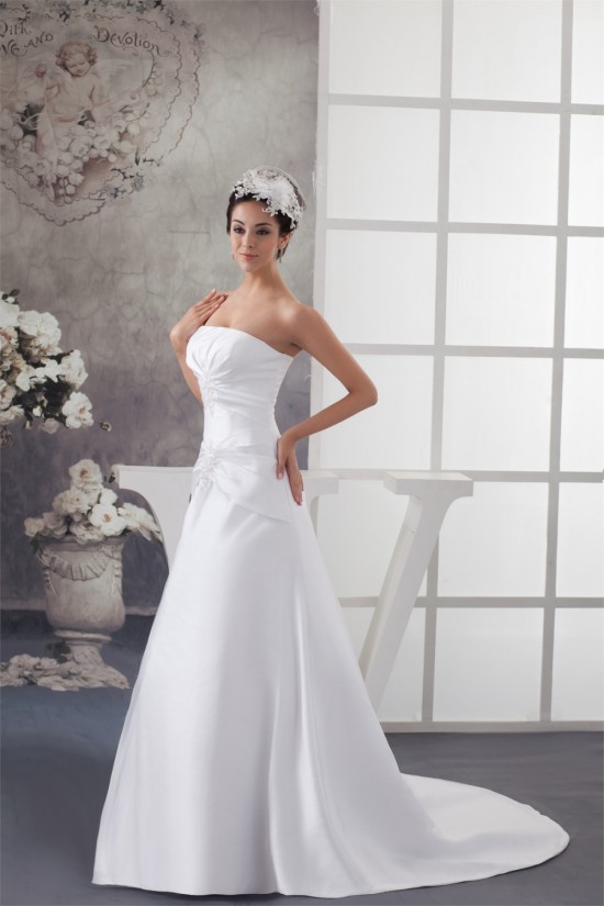 A-Line Sleeveless Strapless Wedding Dresses 2031038 A-Line Sleeveless Strapless Wedding Dresses 2031038