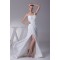 Sheath/Column Beaded Applique One-Shoulder Chiffon Wedding Dresses 2030104