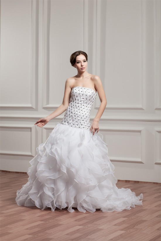 Unique Design Strapless A-Line Sleeveless Wedding Dresses 2031040 Unique Design Strapless A-Line Sleeveless Wedding Dresses 2031040