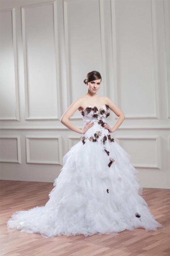 Unique Design Sweetheart Satin Organza Ball Gown Sleeveless Wedding Dresses 2031042 Unique Design Sweetheart Satin Organza Ball Gown Sleeveless Wedding Dresses 2031042