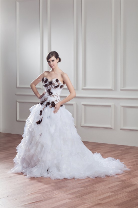 Unique Design Sweetheart Satin Organza Ball Gown Sleeveless Wedding Dresses 2031042 Unique Design Sweetheart Satin Organza Ball Gown Sleeveless Wedding Dresses 2031042