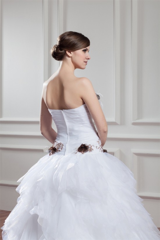 Unique Design Sweetheart Satin Organza Ball Gown Sleeveless Wedding Dresses 2031042 Unique Design Sweetheart Satin Organza Ball Gown Sleeveless Wedding Dresses 2031042